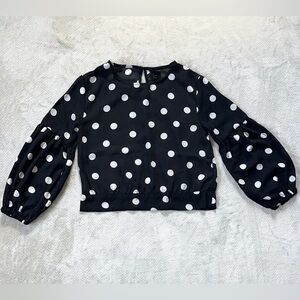 Black and White Polka Dot Blouse